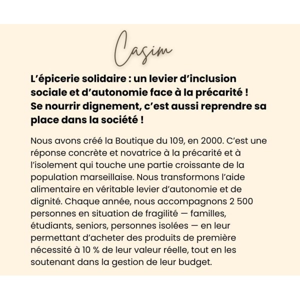 L' Épicerie sociale et solidaire du Jardin du 109